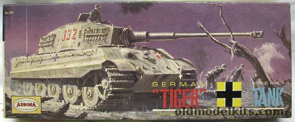 Aurora 1/48 German Tiger Tank, 312-98 plastic model kit